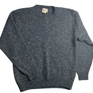 Woolrich‎ Rugged Outdoorwear Men’s Blue Heather Wool Sweater Size M Made in USA